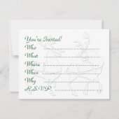 クリスマスパーティの招待状カスタムホリデーカード 招待状 (裏面)