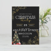 クリスマスパーティの招待状カード 招待状 (スタンド正面)