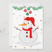 クリスマスパーティの招待状キッズホリデーサンタハット 招待状 (裏面)