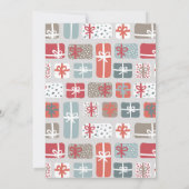 クリスマスパーティの招待状ギフトパターン 招待状 (裏面)