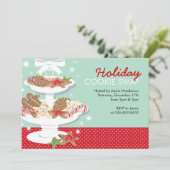 クリスマスパーティの招待状クッキーの交換 招待状 (スタンド正面)