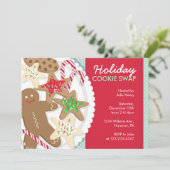 クリスマスパーティの招待状クッキースワップ 招待状 (スタンド正面)