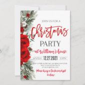 クリスマスパーティの招待状クリスマスパーティー招待状 招待状 (正面)