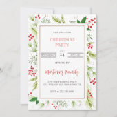 クリスマスパーティの招待状クリスマスパーティー 招待状 (正面)
