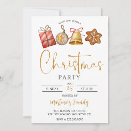 クリスマスパーティの招待状クリスマスブランチ 招待状