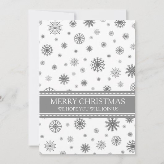 クリスマスパーティの招待状グレースノー 招待状 (正面)
