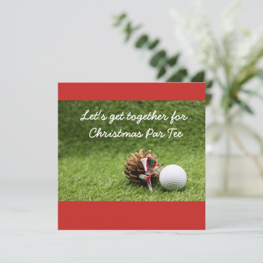 クリスマスパーティの招待状ゴルファー 招待状 (スタンド正面)