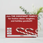 クリスマスパーティの招待状テンプレート 招待状 (スタンド正面)