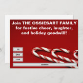 クリスマスパーティの招待状テンプレート 招待状 (正面/裏面)