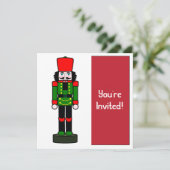 クリスマスパーティの招待状ナツクラッカー 招待状 (スタンド正面)