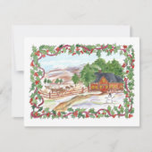 クリスマスパーティの招待状ビクトリアンカントリーホーム 招待状 (正面)