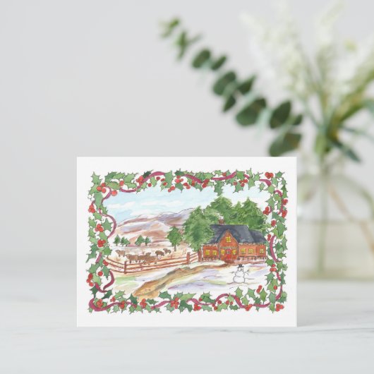 クリスマスパーティの招待状ビクトリアンカントリーホーム 招待状 (スタンド正面)