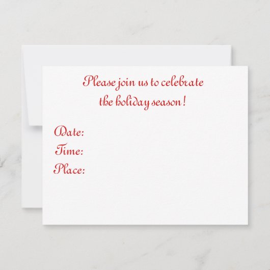 クリスマスパーティの招待状ビクトリアンカントリーホーム 招待状 (裏面)