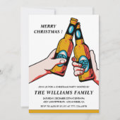 クリスマスパーティの招待状ビールドリンク 招待状 (正面)