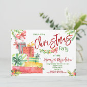 クリスマスパーティの招待状ホリデーパーティー招待状 招待状 (スタンド正面)