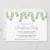 クリスマスパーティの招待状ホリデーパーティー招待状 招待状 (正面)