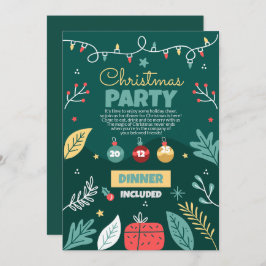 クリスマスパーティの招待状ホリデーパーティー 招待状