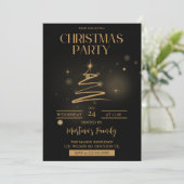 クリスマスパーティの招待状ホリデーパーティー 招待状 (スタンド正面)