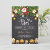 クリスマスパーティの招待状ホリデーパーティー 招待状 (スタンド正面)