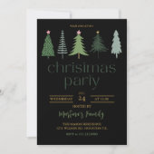 クリスマスパーティの招待状ホリデーパーティー 招待状 (正面)