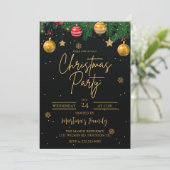 クリスマスパーティの招待状ホリデーパーティー 招待状 (スタンド正面)