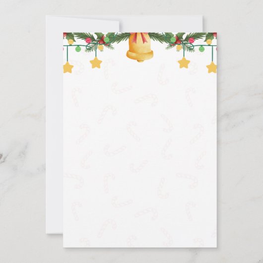 クリスマスパーティの招待状ホリデーパーティー 招待状 (裏面)