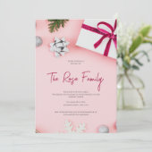 クリスマスパーティの招待状ホリデー・グリーティングカード 招待状 (スタンド正面)