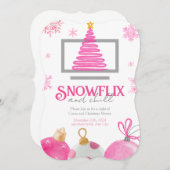 クリスマスパーティの招待状ホリデー・グリーティングカード 招待状 (正面/裏面)