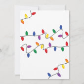 クリスマスパーティの招待状ホリーすてき 招待状 (裏面)