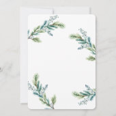 クリスマスパーティの招待状ボホスプルースアンドモミ 招待状 (裏面)