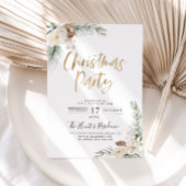 クリスマスパーティの招待状モダングリーンクリスマス 招待状