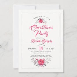 クリスマスパーティの招待状モダンタイポグラフィ 招待状