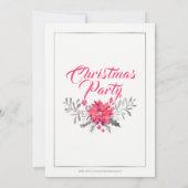 クリスマスパーティの招待状モダンタイポグラフィ 招待状 (裏面)