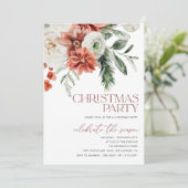クリスマスパーティの招待状モダンホリデー招待状 招待状 (スタンド正面)