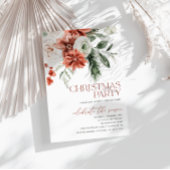 クリスマスパーティの招待状モダンホリデー招待状 招待状