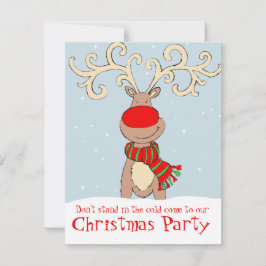 クリスマスパーティの招待状ライトブルー 招待状