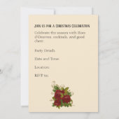 クリスマスパーティの招待状ヴィンテージサンタクロース 案内状 (裏面)