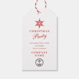 クリスマスパーティの招待状企業のビジネスロゴ ギフトタグ