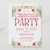 クリスマスパーティの招待状休日 招待状 (正面)