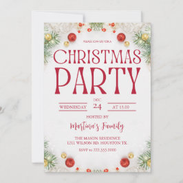 クリスマスパーティの招待状休日 招待状