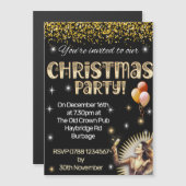 クリスマスパーティの招待状磁性 マグネット招待状 (正面/裏面)