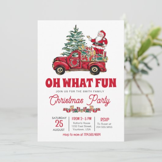 クリスマスパーティの招待状、ああ何おもしろい招待状 招待状 (スタンド正面)