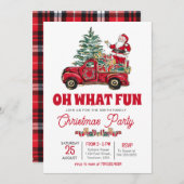 クリスマスパーティの招待状、ああ何おもしろい招待状 招待状 (正面/裏面)