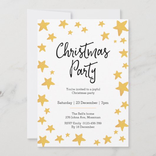 クリスマスパーティの招待状|かわいいペンギン 招待状 (正面)