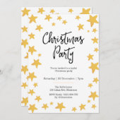 クリスマスパーティの招待状|かわいいペンギン 招待状 (正面/裏面)