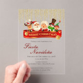 クリスマスパーティの招待状 アクリル招待状 (インサイチュ (ポータブル))