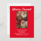 クリスマスパーティの招待状 インビテーションポストカード (正面/裏面)