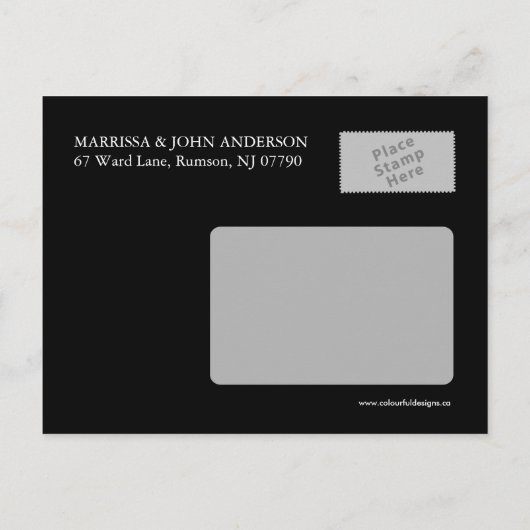 クリスマスパーティの招待状 インビテーションポストカード (裏面)