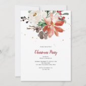 クリスマスパーティの招待状,エレガント祝日 招待状 (正面)