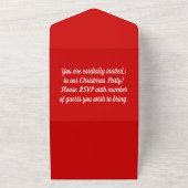 クリスマスパーティの招待状 オールインワン招待状 (外側)